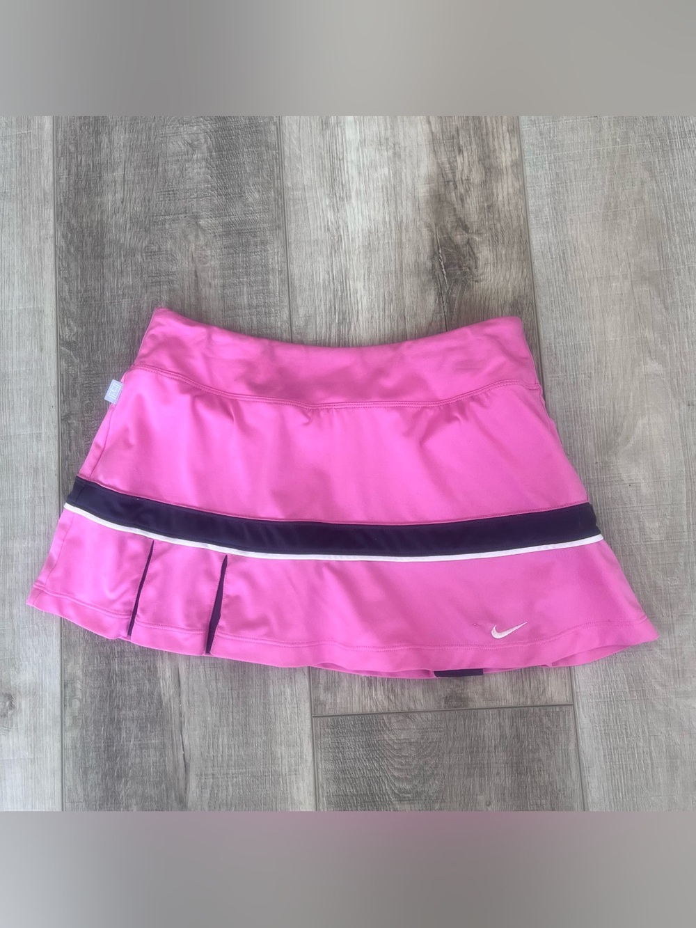 Nike Dri Fit Skort Skirt Sz S Pink Grey L11.5/12” Athletic Sports Tennis PB W 28